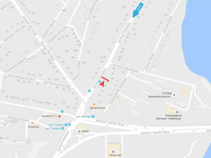 Билборд A в Харькове, 3x6  Рильського (кол. Ковпака) вул., 40 схема