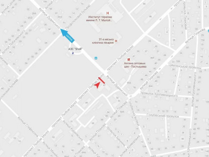 Призма A в Харькове, 3x6  просп. Любові Малої (Постишева), 47, в центр - 666150 схема