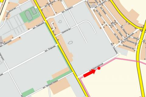 Билборд  в Ужгороде, 3x6  Краснодонців вул. схема