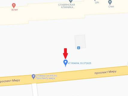 Ситилайт B в Кривом Роге, 1.8x1.2  Миру пр., 7, зупинка "Дзержинка" схема