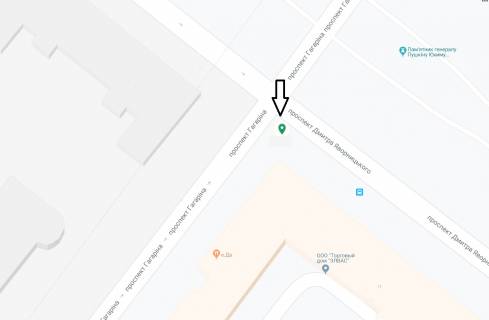 Бэклайт A в Днепр (Днепропетровск) Яворницкого пр. (бывш. Маркса пр.), 17 - Гагарина пр., в сторону набережной схема