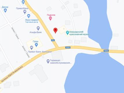 Видеоборд A у Бершаді Мудрого вул., 16-А, аптека "Конекс", прайс за ролик 10 сек 1 вихід/5 хвилин, на двосторонньому екрані, від 144 виходів на день. Розрахунок для інших параметрів трансляції уточнюйте у менеджера. - 301238 схема