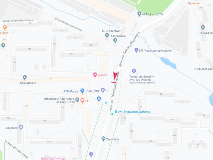 Билборд A в Харькове, 3x6  Тракторобудівників пр., 79/42а, в центр схема