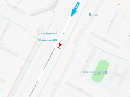 Билборд B в Харькове, 3x6  Павлова вул., 140, (3), в центр схема