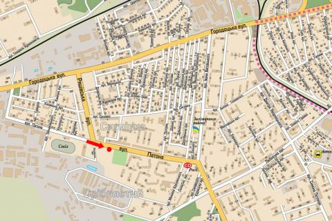 Білборд, Бігборд (Борд)  A у Львові, 3x6  Патона вул., 4, на острівці безпеки, АЗС "ОККО" схема