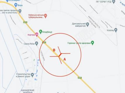 Билборд B в Киеве, 3x6  Гостомельське шосе, в сторону м. Київ схема