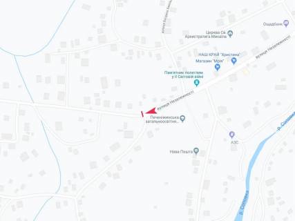 Білборд, Бігборд (Борд)  A у Печеніжині, 3x6  смт Печеніжин, (2), Незалежності вул. схема