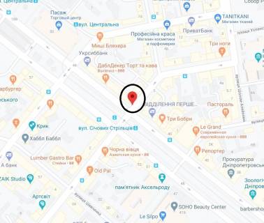 Ситилайт B в Днепр (Днепропетровск), 1.2х1.8  вул. Харківська - просп. Дмитра Яворницького 46 схема