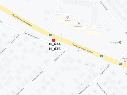 Билборд A в Кропивницкий (Кировоград) Преображенська вул. - Середній пров. схема