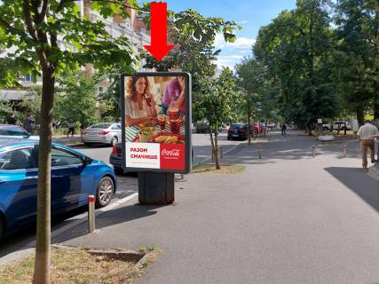 Сiтiлайт A у Києві, 1.8x1.2  Володимирська вул., 70, Університет харчових технологій, в сторону вул. Саксаганського Фото 1