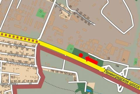 Білборд, Бігборд (Борд)  A у Одесі, 3x6  Київське шосе (кол. Ленінградське шосе) / Новомосковська дорога, 9/4, в центр схема