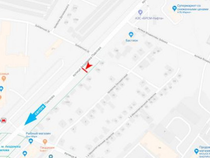 Билборд B в Харькове, 3x6  Павлова вул., 128, в центр схема
