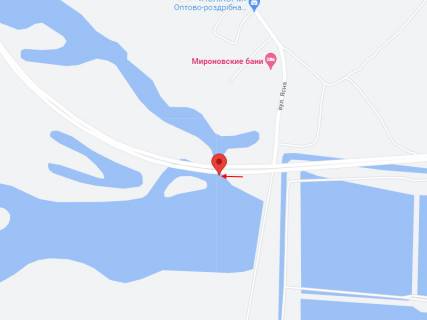 Билборд B в Петриковке, 6х3  Автошлях Дніпро - Решетилівка (Н-31), нова трасса на Київ, навпроти повороту на смт. Петриківка, рух у бік смт. Царичанка схема