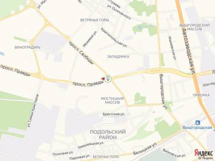 Бэклайт A в Киеве Правди пр. - Свободи пр., ТЦ "Орнамент" (супермаркет Сільпо, магазин Будинок іграшок) схема