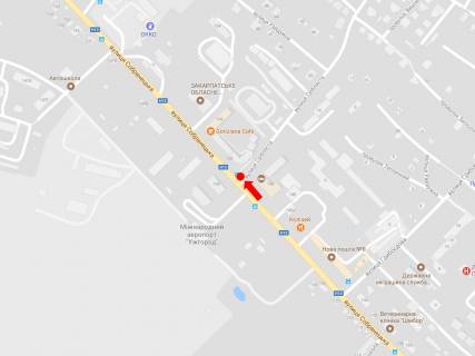 Билборд A в Ужгороде, 3x6  Собранецька вул., 152, з центру схема