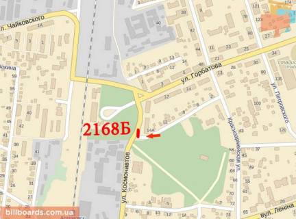 Билборд B в Бахмуте Космонавтів вул., 3 схема