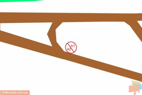 Бэклайт A в Киеве Траса Київ-Бориспіль, на розв'язці дороги в а / п Бориспіль схема