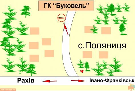 Билборд B в Буковеле с. Паляниця, біля кафе схема
