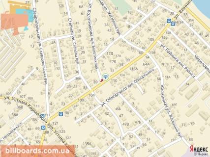 Билборд B в Черновцах, 3x6  Винниченка вул. - Болотникова вул., до Жасминової вул. схема