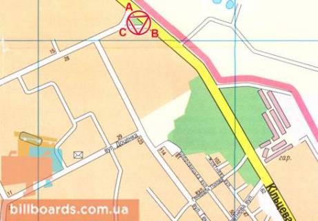 Билборд  в Чернигове Генерала Белова ул. - ул. Кольцевая схема