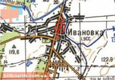 Білборд, Бігборд (Борд)   у Чернігові с. Ивановка, ДК схема
