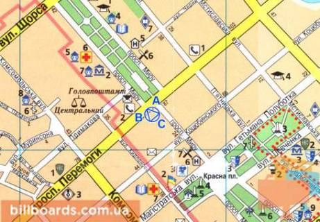 Ситилайт  в Чернигове Победы пр-т, 85 схема