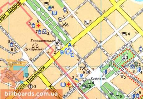 Сiтiлайт  у Чернігові Победы пр-т, 85 схема