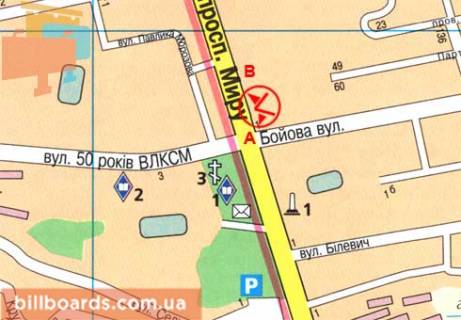 Призма A в Чернигове, 3x6  Миру просп., 141 - 481753 схема