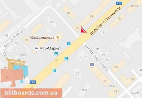 Скроллер B в Чернигове, 2.3x3.14  Перемоги просп., 82 - Княжа вул. - 481846 схема