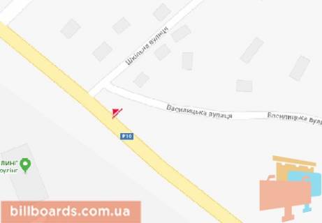 Билборд  в Черкассах Каневская ул. - Школьная ул. схема