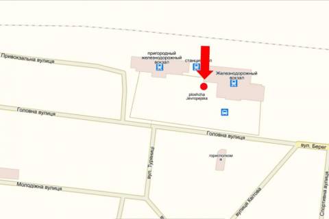 Ситилайт B в Чопе Привокзальная пл., возле "Международного" вокзала схема