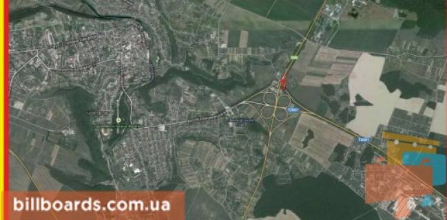 Билборд B в Чорткове г. Чертков, в сторону Тернополя схема