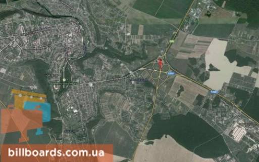 Билборд B в Чорткове г. Чертков, в сторону Тернополя схема