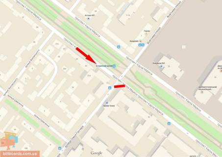 Скролер, Скрол A у Дніпро (Дніпропетровськ), 4х3  пр.Д.Яворницького – вул.О.Гончара, роллер 4х3 - 174051 схема