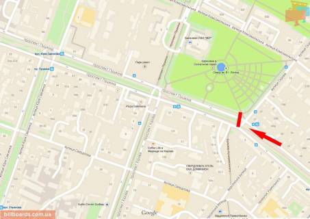 Скролер, Скрол A у Дніпро (Дніпропетровськ), 4х3  пр.Лесі Українки (пр.Пушкіна) – вул.Андрія Фабра, бульвар Кучеревського, роллер 4х3 - 174097 схема