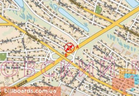 Билборд  в Днепр (Днепропетровск) Донецкое шоссе / Передовая ул. схема