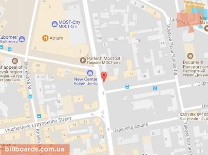 Скроллер A в Днепр (Днепропетровск), 3.14х2.32  вул. Коцюбинського, 2 (навпроти ТЦ НОВИЙ ЦЕНТР при заїзді на Новий міст), біля світлофору - 168658 схема