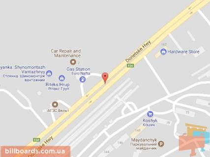 Билборд A в Днепр (Днепропетровск) Донецьке шосе, 7 схема