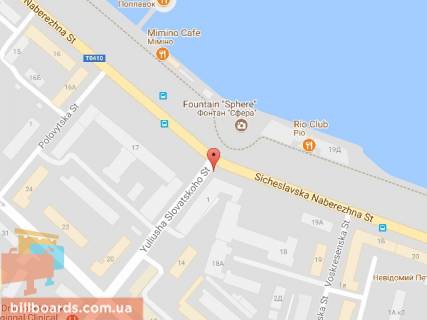 Скроллер A в Днепр (Днепропетровск) Січеславська Набережна вул. (колиш. Набережна Леніна вул.) - Словацького вул., 1 - 153885 схема