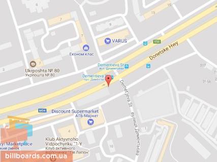 Білборд, Бігборд (Борд)  A у Дніпро (Дніпропетровськ), 4х3  вул. Донецьке шосе, 4, біля світлофора схема