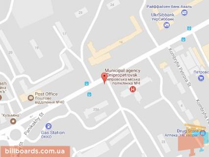 Билборд  в Днепр (Днепропетровск) Паникахи ул., 23 схема