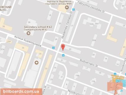 Билборд  в Днепр (Днепропетровск) Строителей ул., 22 / Янгеля ул. схема