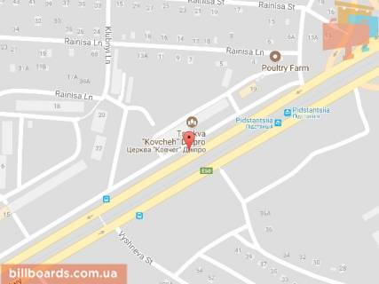 Билборд A в Днепр (Днепропетровск) Донецьке шосе, 19 схема