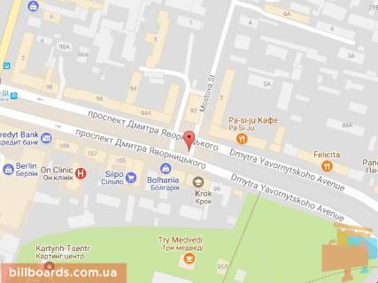 Ситилайт B в Днепр (Днепропетровск) Яворницкого пр. (бывш. Маркса пр.), 101 схема