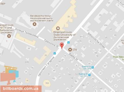 Ситилайт  в Днепр (Днепропетровск) Гагарина пр., 79 / Баха ул., 2-4 схема