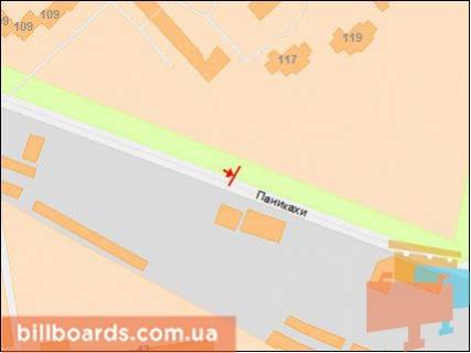 Билборд B в Днепр (Днепропетровск) Панікахи вул., 119 схема