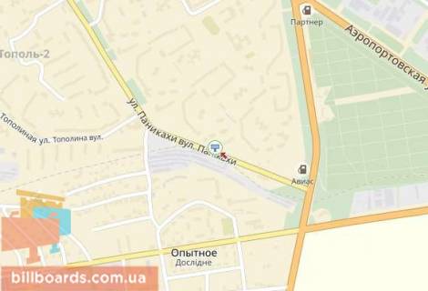 Билборд A в Днепр (Днепропетровск) Панікахи вул., 109 схема