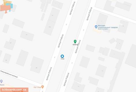 Билборд A в Днепр (Днепропетровск), 6х3  вул. Робоча, 15, рух до центру схема