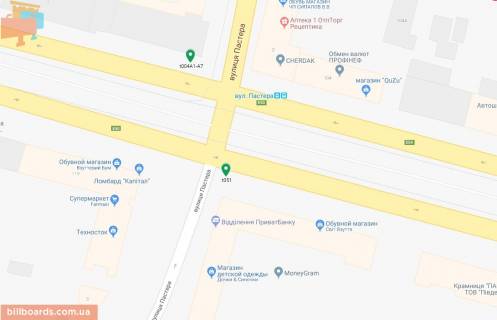 Скролер, Скрол A у Дніпро (Дніпропетровськ), 3.14х2.32  просп. Дмитра Яворницького - вул. Пастера, рух у бік центру, біля світлофора - 169373 схема