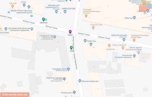 Скроллер A в Днепр (Днепропетровск), 3.14х2.32  вул. Харківська - вул. Глінки, біля Апеляційного суду, біля світлофору - 169391 схема